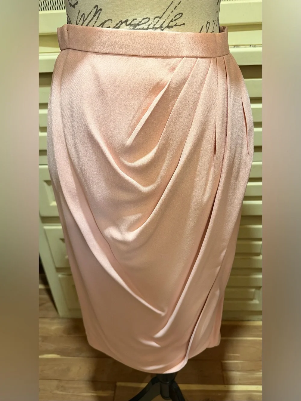 Rare Vintage John Anthony Draped Rhinestone 2Pc Skirt Suit